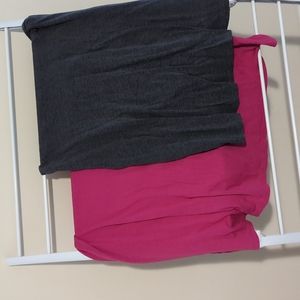 TWO  fold over waist skirts